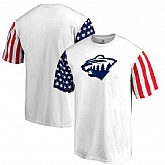 Men's Minnesota Wild Fanatics Branded Stars & Stripes T-Shirt White FengYun,baseball caps,new era cap wholesale,wholesale hats